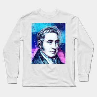 George Stephenson Snowy Portrait | George Stephenson Artwork 13 Long Sleeve T-Shirt